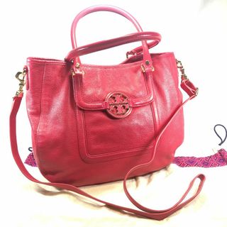 トリーバーチ(Tory Burch)の【美品】トリーバーチ アマンダ 2wayバッグ ピンク(ショルダーバッグ)