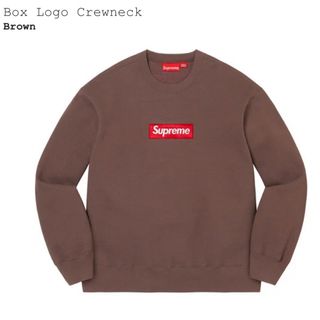 シュプリーム(Supreme)のL Supreme Box Logo Crewneck Brown(スウェット)