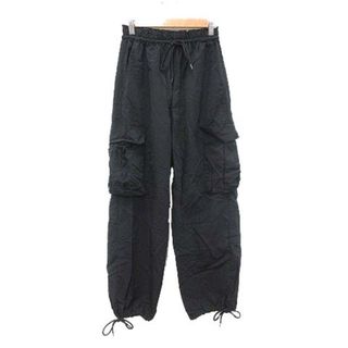 ダブルクローゼット(w closet)のダブルクローゼット カーゴパンツ 切替 イージパンツ ナイロン F 黒 ブラック(その他)