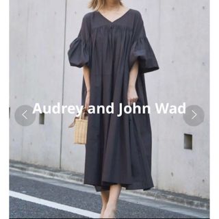 オードリーアンドジョンワッド(audrey and john wad)のAudrey and John WadインドコットンVネックギャザーワンピース(ひざ丈ワンピース)