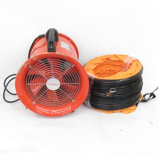 100V 送風機 羽根径250mm ダクト付 CTF-25 中古美品(工具)