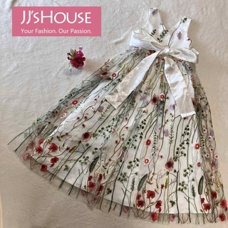 ✨新品未使用 JJ's House パーティー刺繍ドレス(ミディアムドレス)
