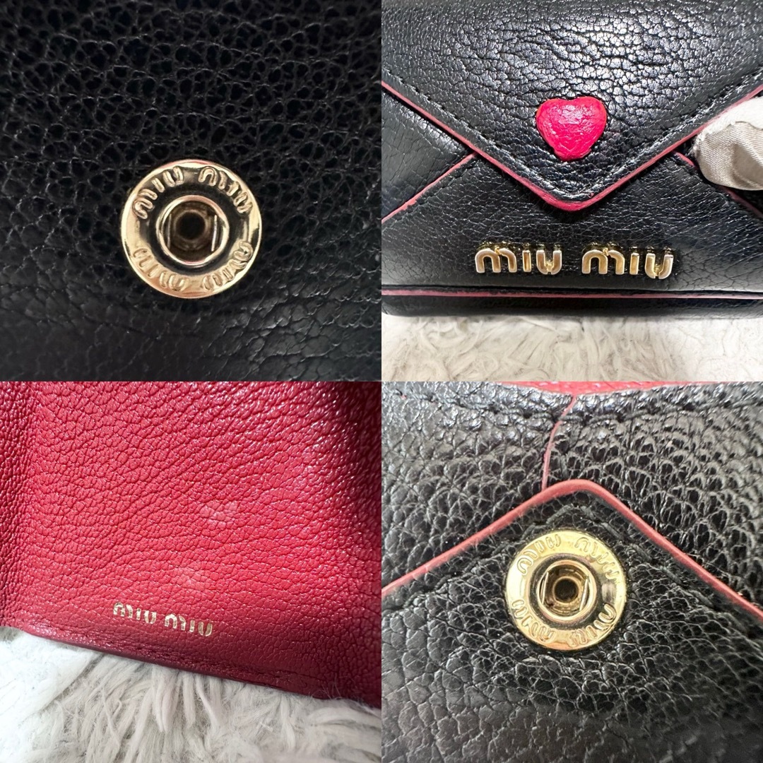 MIU MIU - ミュウミュウ ミニ財布 折り財布 三つ折り マドラス MIU MIU - ミュウミュウ ミニ財布 折り財布 三つ折り マドラス