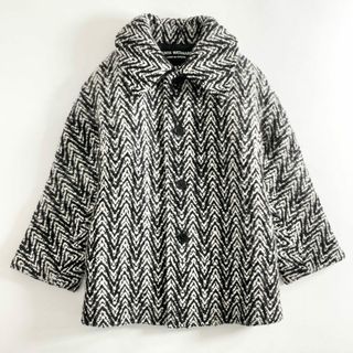 JUNYA WATANABE COMME des GARCONS - 16e5 JUNYA WATANABE COMME des GARCONS ジュンヤワタナベ コムデギャルソン JC-J026 ウールショートコート ジャケット アウター ホワイト ブラック ウール 日本製 AD2001