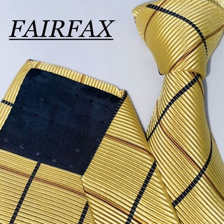 FAIRFAX フェアファックス　ブランドネクタイ　チェック柄　絹　綿　日本製(ネクタイ)