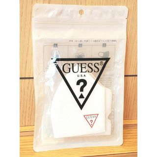 ゲス(GUESS)の2枚 GUESSマスク ホワイト ロゴ入り フリーサイズ 未開封(その他)