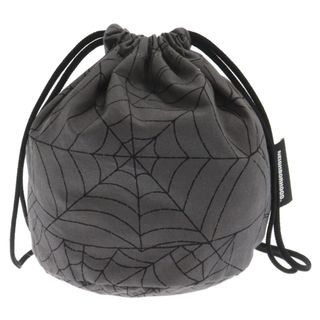 NEIGHBORHOOD - NEIGHBORHOOD ネイバーフッド 23SS SPIDERWEB DRAWSTRING BAG スパイダーウェブ ドローストリング バッグ 巾着 グレー 231TQNH-CG01S