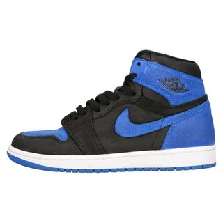 ナイキ(NIKE)のNIKE ナイキ AIR JORDAN 1 RETRO HIGH OG ROYAL REIMAGINED エアジョーダン1 レトロ ロイヤル リイマジンド ハイカットスニーカー ブラック/ブルー US8.5/26.5cm DZ5485-042(スニーカー)