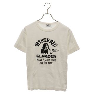 ヒステリックグラマー(HYSTERIC GLAMOUR)のHYSTERIC GLAMOUR ヒステリックグラマー Hysgirl print ヒスガール フロントプリント カウボーイ クルーネック半袖Tシャツ ホワイト(Tシャツ/カットソー(半袖/袖なし))