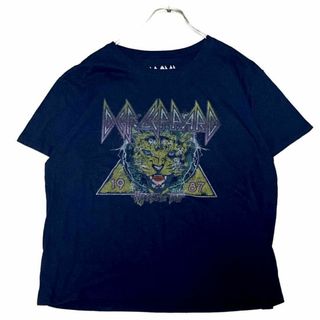 デフレパード ロックバンド 半袖Tシャツ ヒステリアツアーTシャツs98(Tシャツ/カットソー(半袖/袖なし))