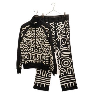 アディダス(adidas)のadidas アディダス JEREMY SCOTT×Keith Haring BK2 SUIT ジェレミースコット キースヘリング トラックジャケット/トラックパンツ セットアップ 053471 ブラック/ホワイト(セットアップ)