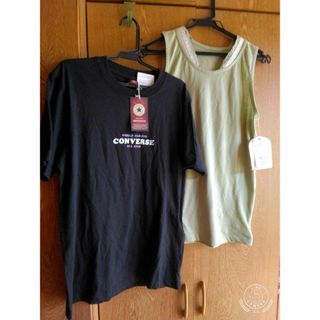 コンバース半袖 T シャツと重ね着インナー2点セット(Tシャツ(半袖/袖なし))