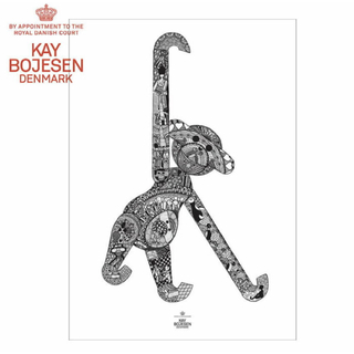 Kay Bojesen - カイボイスン  モンキーポスター 50x70cm 北欧 デンマーク インテリア