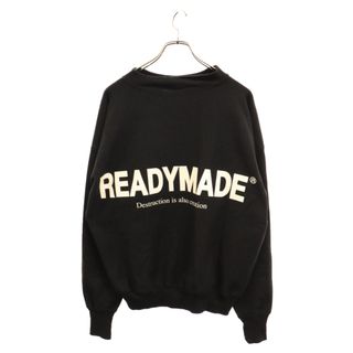 レディメイド(LADY MADE)のREADY MADE レディメイド M-NECK SWT SMILE スマイル刺繍 バックプリント モックネックスウェット トレーナー ブラック RE-CO-BK-00-00-246(スウェット)