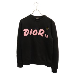 ディオール(Dior)のDIOR ディオール 19SS×KAWS BEE LOGO EMBROIDERED WAPPEN SWEAT CREW 923J620W1242 ビーロゴ刺繍ワッペン スウェットシャツ トレーナー ブラック(スウェット)