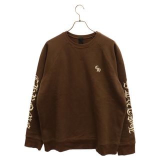 クロムハーツ(Chrome Hearts)のCHROME HEARTS クロムハーツ SLO RIDE CHロゴ刺繍クルーネックスウェット トレーナー ブラウン(スウェット)