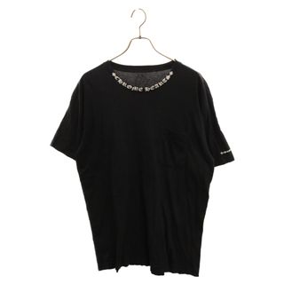 クロムハーツ(Chrome Hearts)のCHROME HEARTS クロムハーツ NECK LOGO S/S TEE ネックロゴプリントポケット付き半袖Tシャツ ブラック(Tシャツ/カットソー(半袖/袖なし))