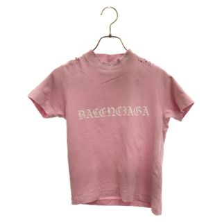 バレンシアガ(Balenciaga)のBALENCIAGA バレンシアガ 24SS Shrunk Tee シュランク ダメージ加工 半袖Tシャツ ピンク 788246 TQVJ5(Tシャツ(半袖/袖なし))