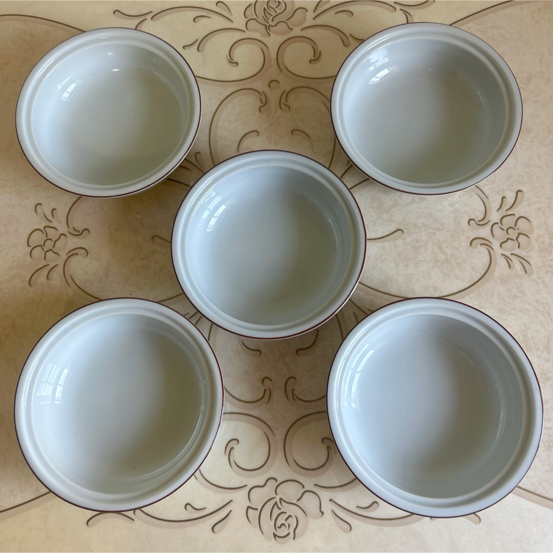 美濃焼 - 前畑陶器 庫山窯 蓋付き煮物碗 5客セット 色絵 染付 美濃焼 - 前畑陶器 庫山窯 蓋付き煮物碗 5客セット 色絵 染付