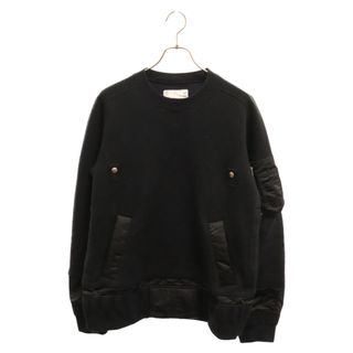 Sacai サカイ 22SS Nylon Twill Mix Sponge Sweat Pullover ナイロン ツイルミックス MA-1 ドッキング スポンジプルオーバー トレーナー 22-02786M