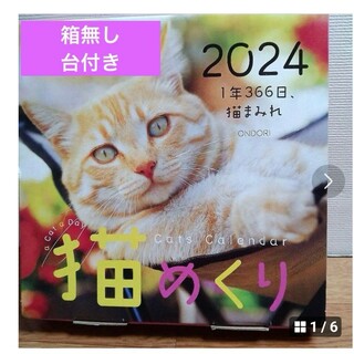 猫めくり　2024年　カレンダー　日めくり(カレンダー/スケジュール)