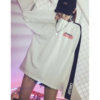 ディーホリック(dholic)の韓国風　オルチャン　カジュアル　スポーティー　カットソー(Tシャツ/カットソー(七分/長袖))