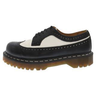 Dr.Martens - Dr.Martens ドクターマーチン 10458 ウィングチップ バイカラー ローカットシューズ ブラック/ホワイト UK8/US9