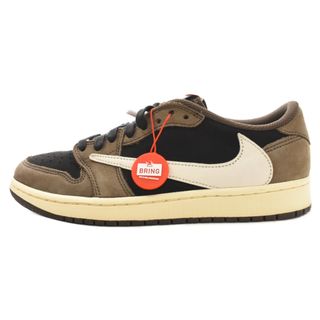 ナイキ(NIKE)のNIKE ナイキ ×TRAVIS SCOTT AIR JORDAN 1 LOW OG SP-T トラビススコット エアジョーダン1 ローカットスニーカー ブラウン US8.5/26.5cm CQ4277-001(スニーカー)