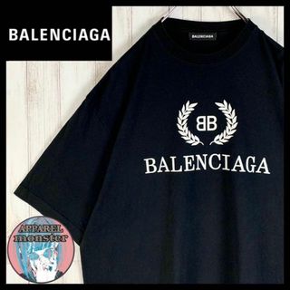 Balenciaga - 【超絶人気モデル】バレンシアガ センターロゴ 即完売 入手困難 Tシャツ