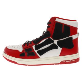 アミリ(AMIRI)のAMIRI アミリ 22AW SKEL TOP HI スケル トップハイ ハイカットスニーカー レッド/ホワイト AW22MFS002-610(スニーカー)