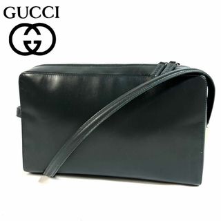 グッチ(Gucci)の【美品】GUCCI レザーミニ ショルダーバッグオリーブゴールド金具 イタリア製(ショルダーバッグ)