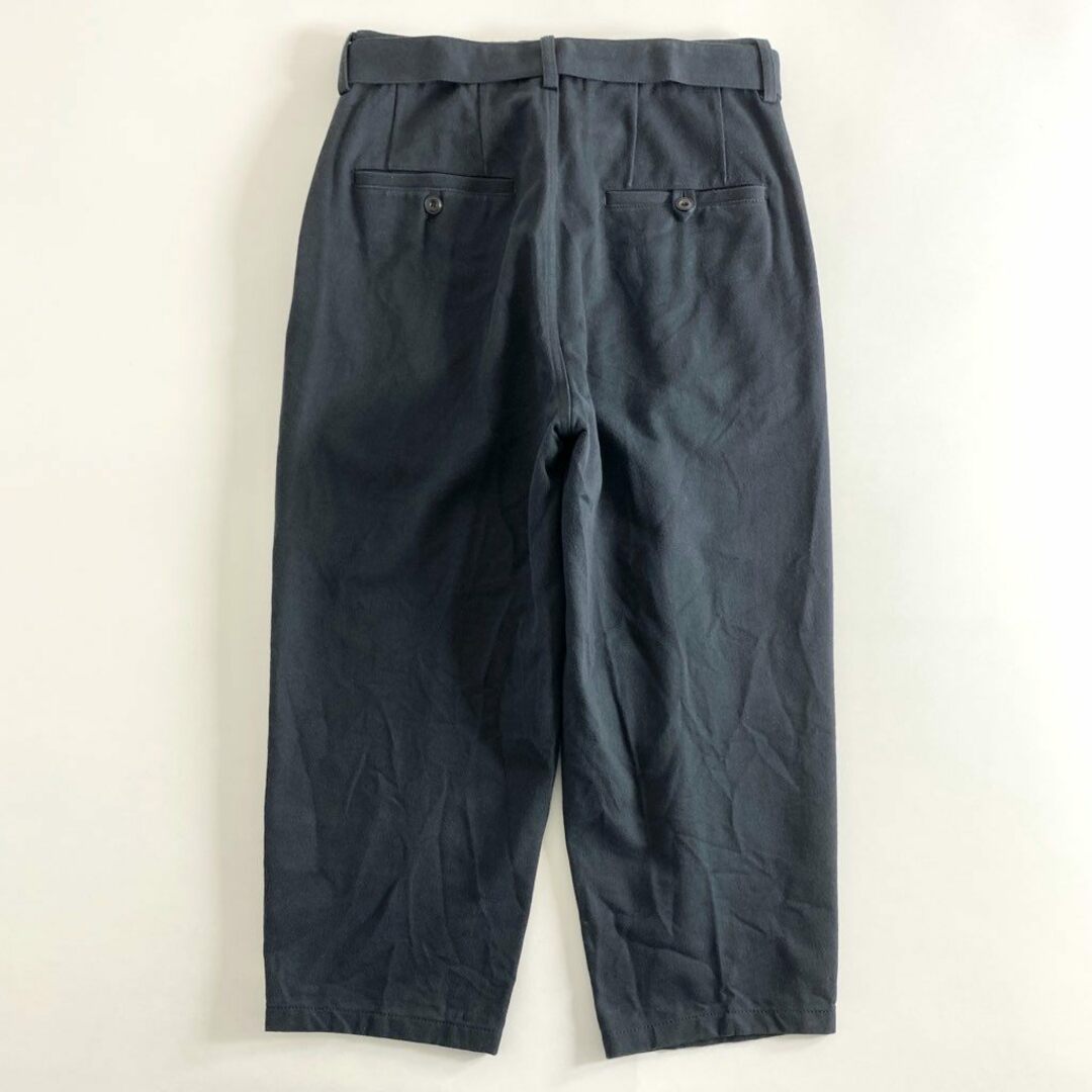 doublet(ダブレット)の62e5 doublet ダブレット SILK CHINO WIDE TAPERED TROUSERS シルクチノ ワイドテーパードパンツ トラウザー ボトムス 21SS10PT145 Sサイズ ネイビー コットン メンズのパンツ(その他)の商品写真