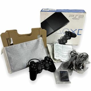 プレイステーション2(PlayStation2)の【極美品】PS2 ブラック SCPH-90000CB保護フィルム付デッドストック(家庭用ゲーム機本体)