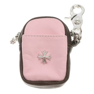 クロムハーツ(Chrome Hearts)のCHROME HEARTS クロムハーツ CROSS LOBSTER CLIP AIRPODS CASE クロス ロブスター クリップ エアポッズケース バッグチャーム クロスポール ストラップ ピンク/ブラウン(その他)