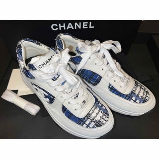 CHANEL - シャネル☆2024☆スニーカー☆リボンテープ☆ツイード37☆36