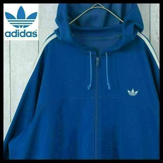 アディダス(adidas)の【希少】80s アディダス デサント製 トラックジャケット フード 入手困難 L(ジャージ)