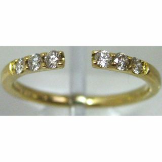 極美品K18 18金リング指輪センター オープンファッション ダイヤ0.17ct(リング(指輪))