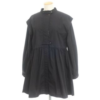 FREAK'S STORE - 【中古】フリークスストア FREAKS STORE コットン 長袖 スタンドカラー シャツワンピース ブラック【サイズF】【レディース】