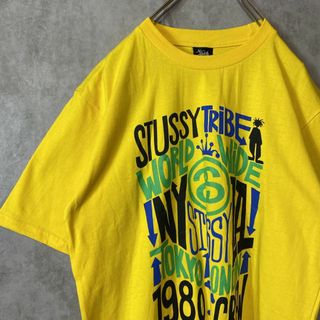 ステューシー(STUSSY)の【SSリンクロゴ、シャドーマン】stussy前面プリントTシャツ古着ストリート(Tシャツ/カットソー(半袖/袖なし))