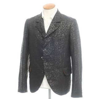 BLACK COMME des GARCONS - 【中古】【未使用】ブラックコムデギャルソン BLACK COMME des GARCONS ポリエステル プリント カジュアルジャケット ブラック【サイズM】【メンズ】