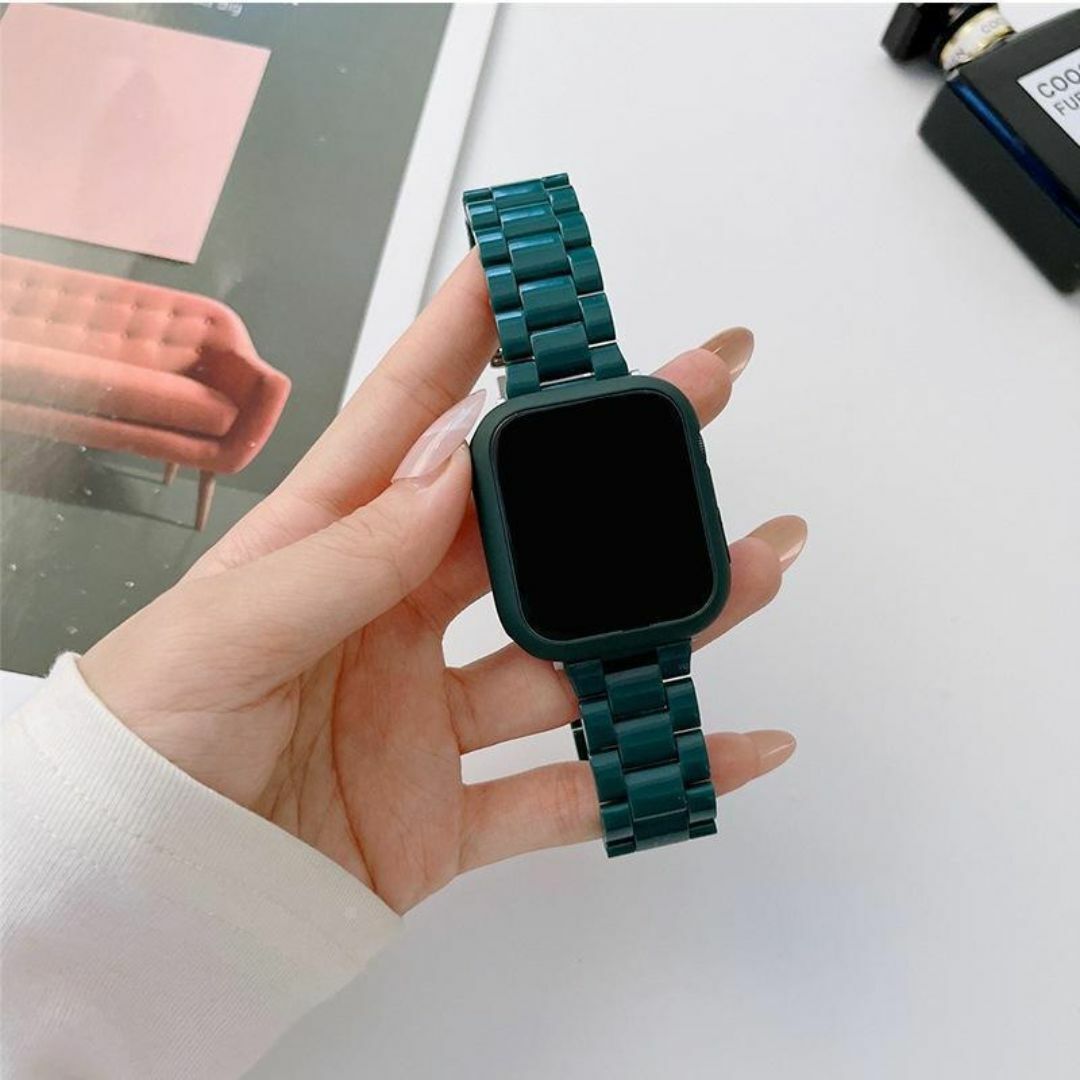 Apple Watch バンド 40mm ケースセット アップルウォッチ 緑 レディースのファッション小物(腕時計)の商品写真