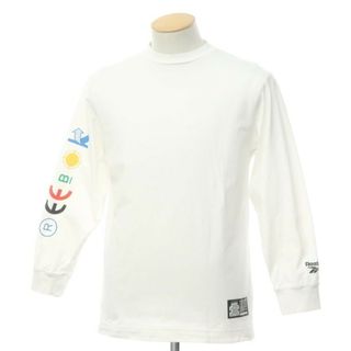 【中古】ブラックアイパッチ BlackEyePatch × REEBOKコットン クルーネック 長袖 Tシャツ ホワイト【サイズS】【メンズ】(Tシャツ/カットソー(七分/長袖))