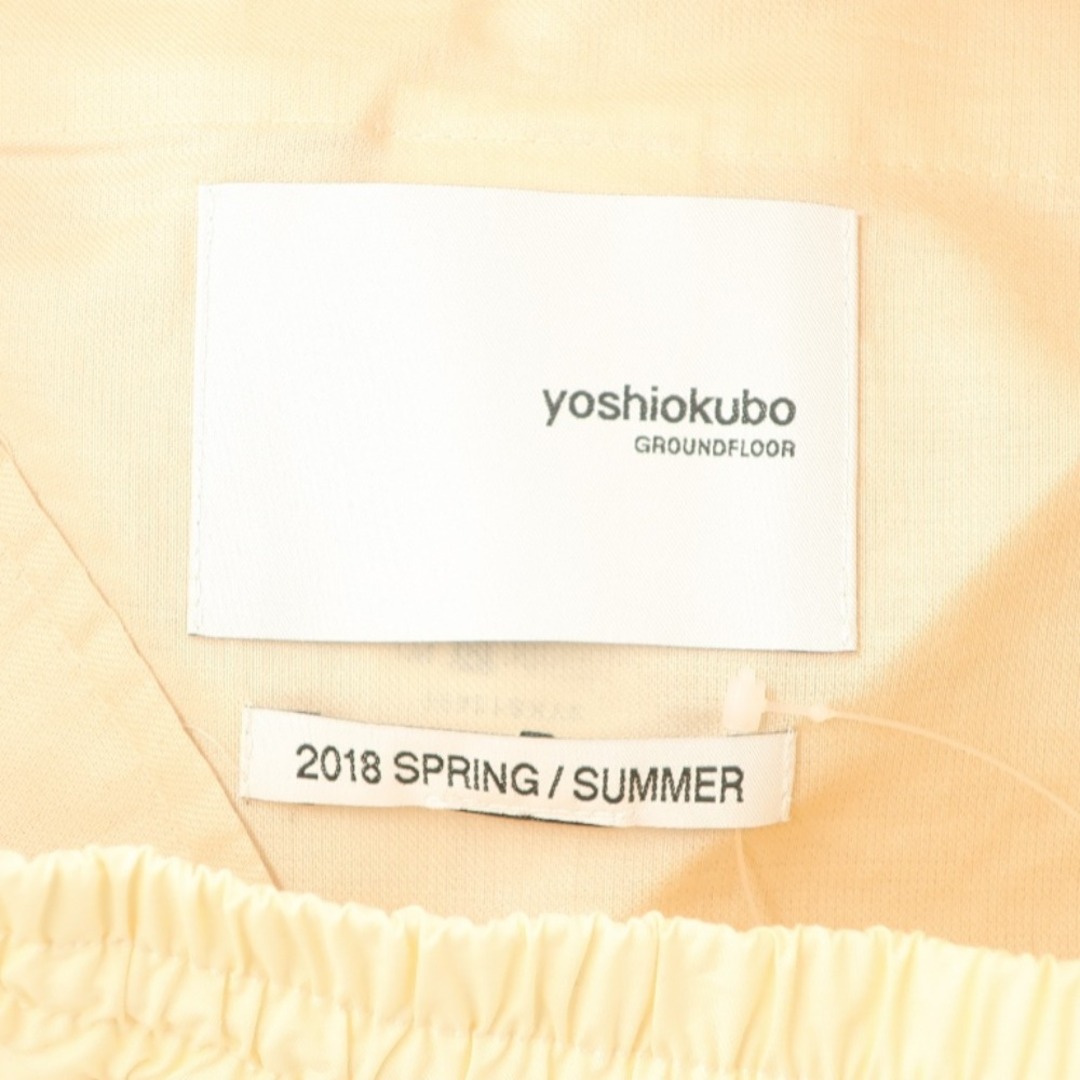 yoshio kubo(ヨシオクボ)の【中古】【未使用】ヨシオクボ yoshio kubo 2018年春夏 コットンナイロン ショートパンツ ペールイエロー【サイズ1】【メンズ】 メンズのパンツ(ショートパンツ)の商品写真