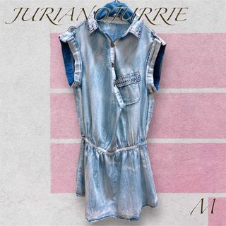 ジュリアーノジュリ(JURIANO JURRIE)の【JURIANOJURRIE】半袖デニムワンピース(ミニワンピース)