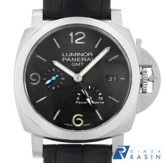 パネライ(PANERAI)のパネライ ルミノール 1950 3デイズ GMT パワーリザーブ オートマティック アッチャイオ PAM01321 W番 メンズ 中古 腕時計(腕時計(アナログ))