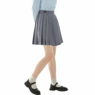 [Sharphon] 制服 スカート 黒 紺 灰 白 5色 39/42/45/4(その他)