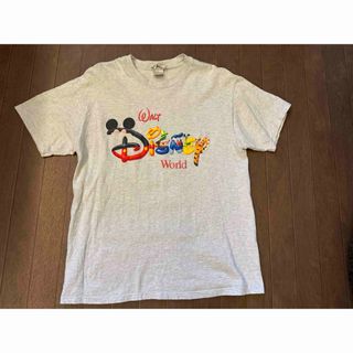 Disney - 90s ディズニーワールド ロゴ 半袖 Tシャツ ビンテージ L ミッキーマウス