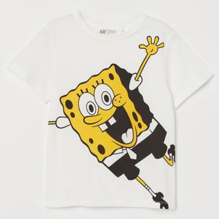 美品　H&M スポンジボブ　Tシャツ　お揃い　リンクコーデ