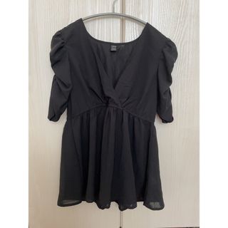 シーイン(SHEIN)のSHEIN パフスリーブ ペプラム ブラウス(シャツ/ブラウス(半袖/袖なし))