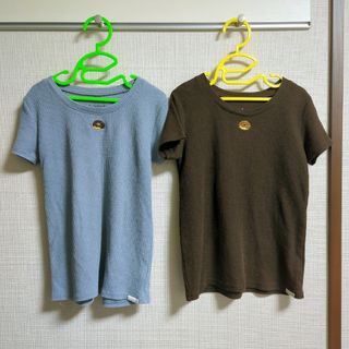 子供服120cmワッフル地半袖シャツ2枚まとめ売り(Tシャツ/カットソー)